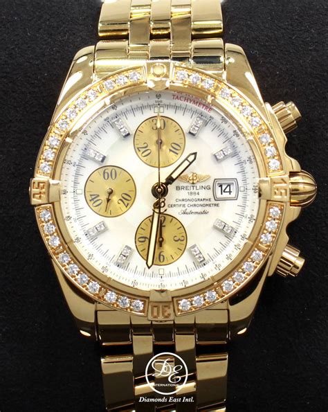 breitling chronomat evolution gold bezel